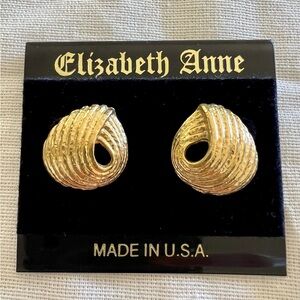 Elizabeth Anne Vintage Earrings, gold earrings.